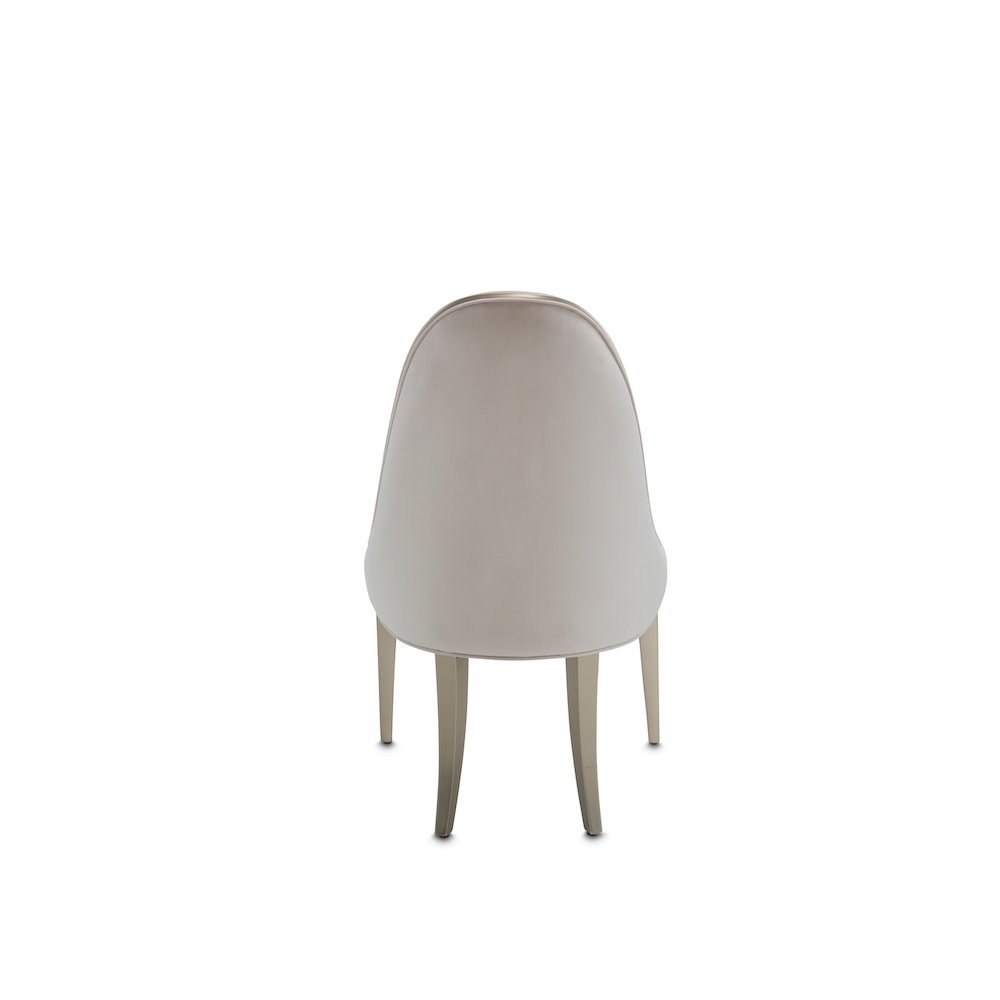 Velvet Upholstered Dining Chair for Dining Table in Beige Finish