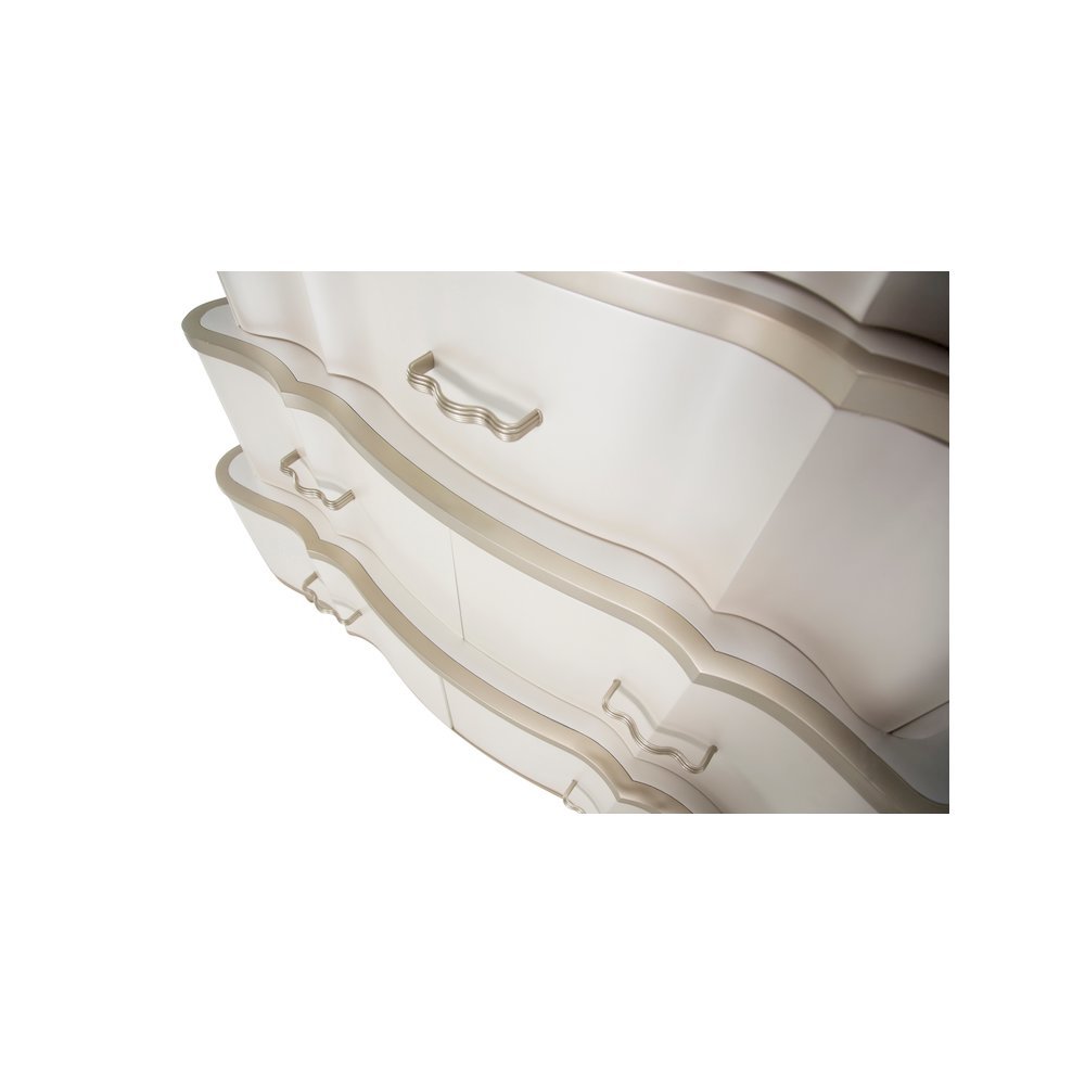 London Place 6-Drawer Tiered Chest - Creamy Pearl