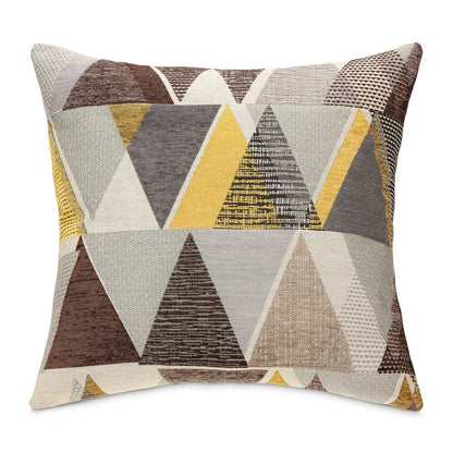 Serenade Knox 20" Square Chenille Pillow, Set of 2 - Gray/Citrine