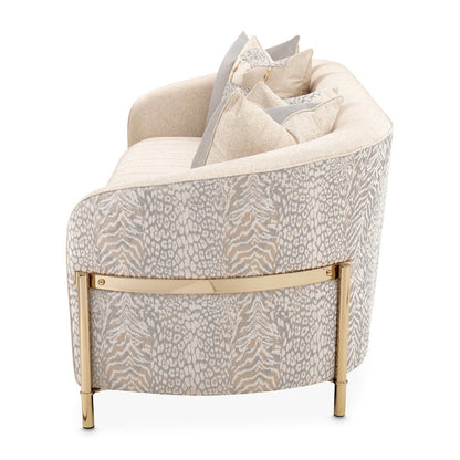 Gold Beige Accent Chair, Living Room Comfy Chair for Reading and Relaxation