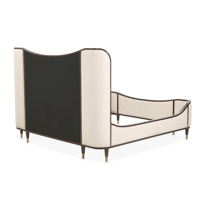 Camellia Field Queen Upholstered Bed - Warm Pecan