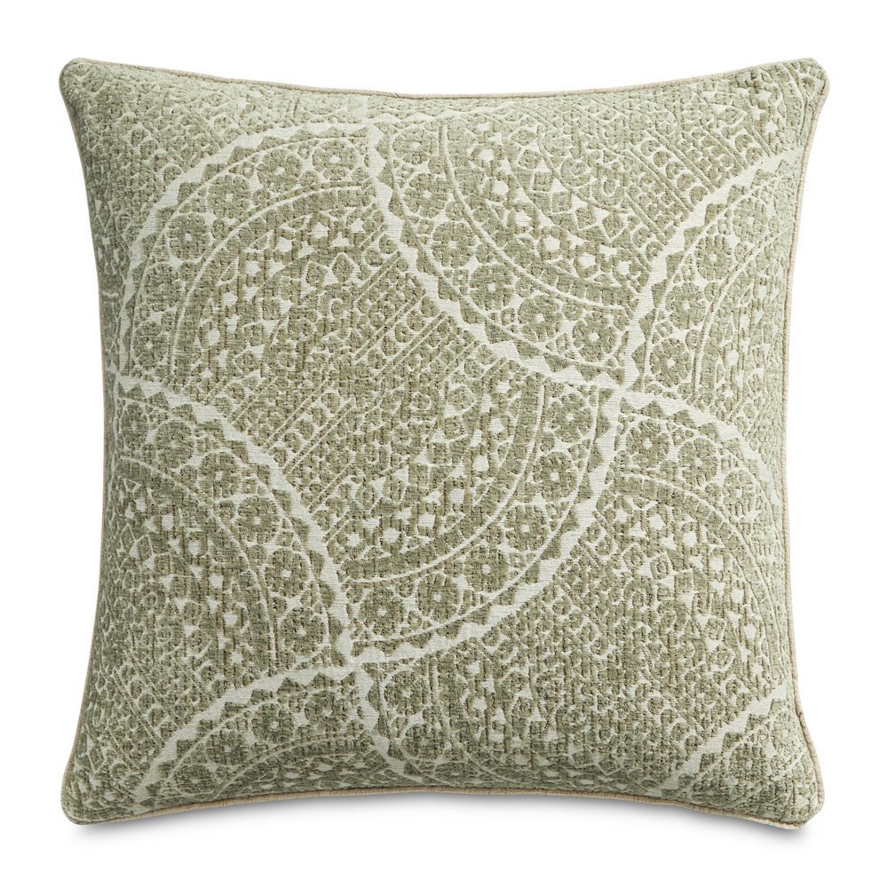 Renue Prescot 22" Chenille Throw Pillow, Set of 2 - Fennel Green