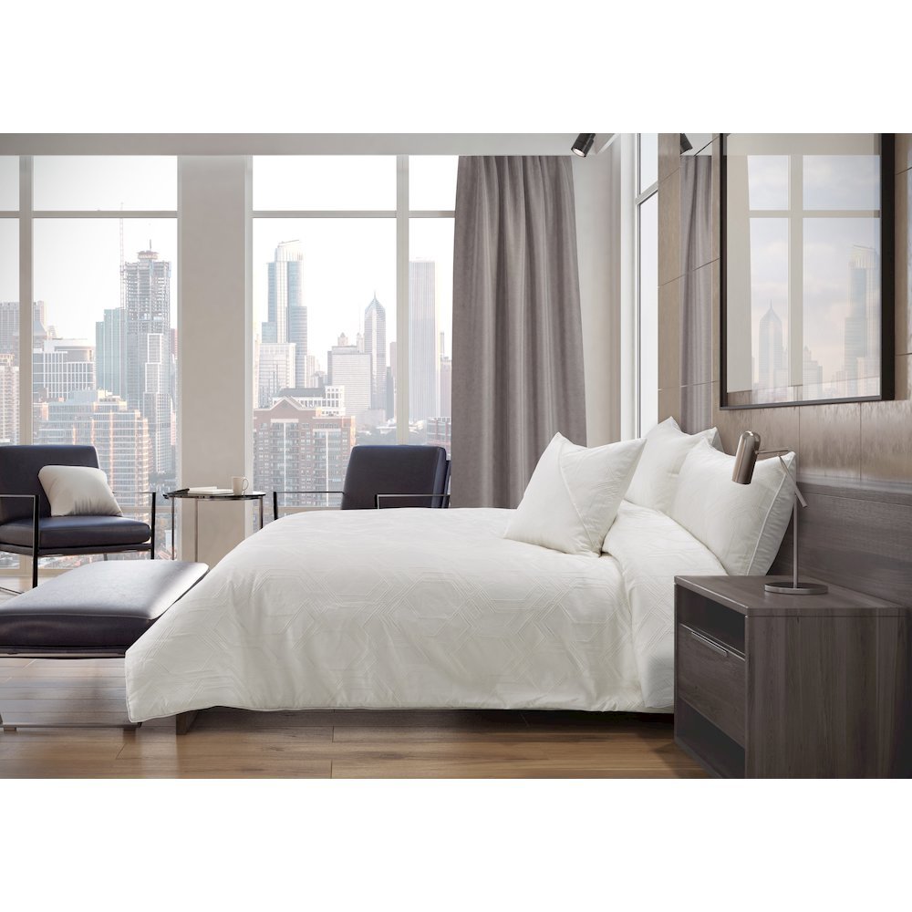 Quincy 4-Piece Queen Comforter Set - Ivory