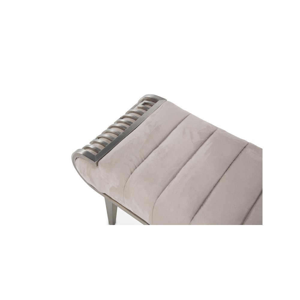 Roxbury Park Tufted Bench - Stainless Steel