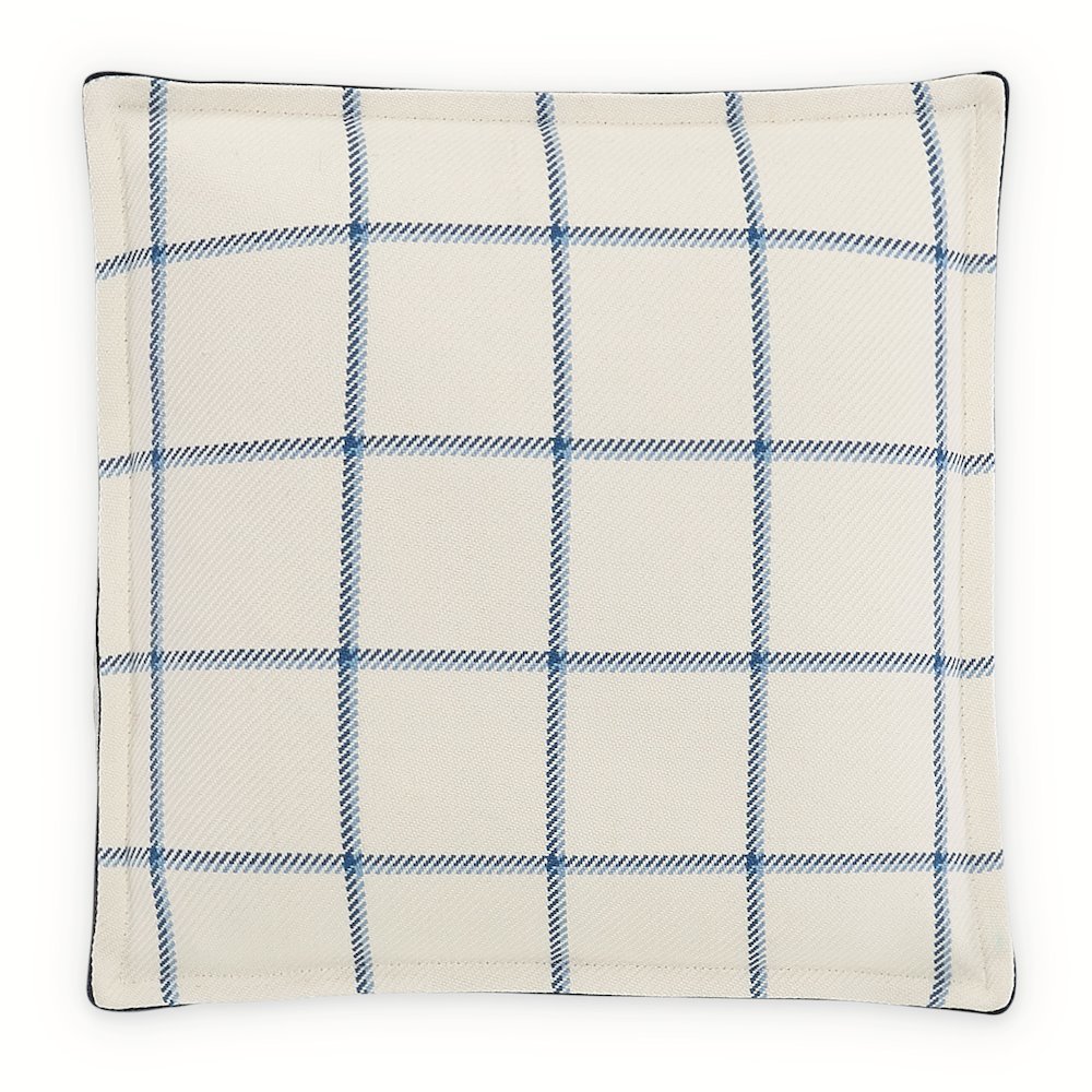 Newport 16" Box Throw Pillow, Set of 2 - Alta Blue/White
