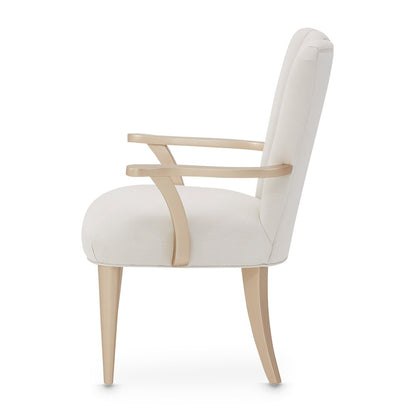 La Rachelle Dining Arm Chair - Icicle/Champagne Set of 2