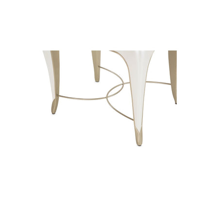 London Place Rectangular End Table - Creamy Pearl