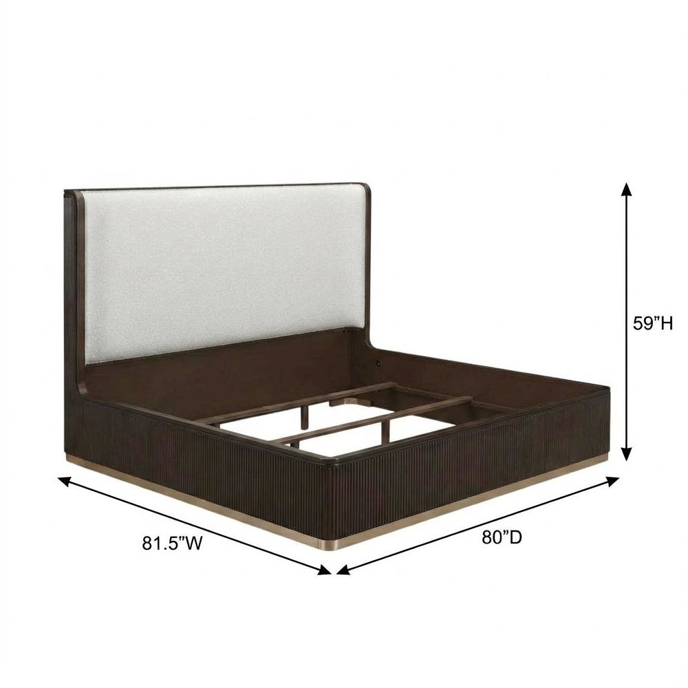 West Kensington Eastern King Bed - Buff/Medium Espresso