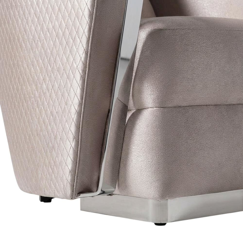 Carmela Accent Chair - Zinc/Silver