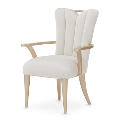 La Rachelle Dining Arm Chair - Icicle/Champagne Set of 2