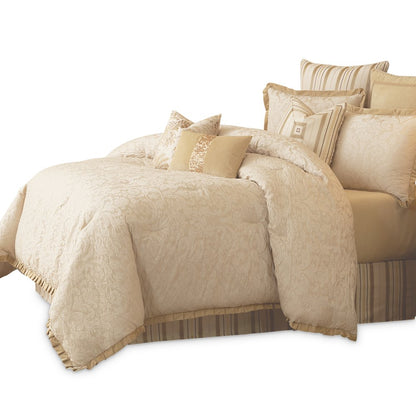 Carlton 10-Piece King Comforter Set - Ivory