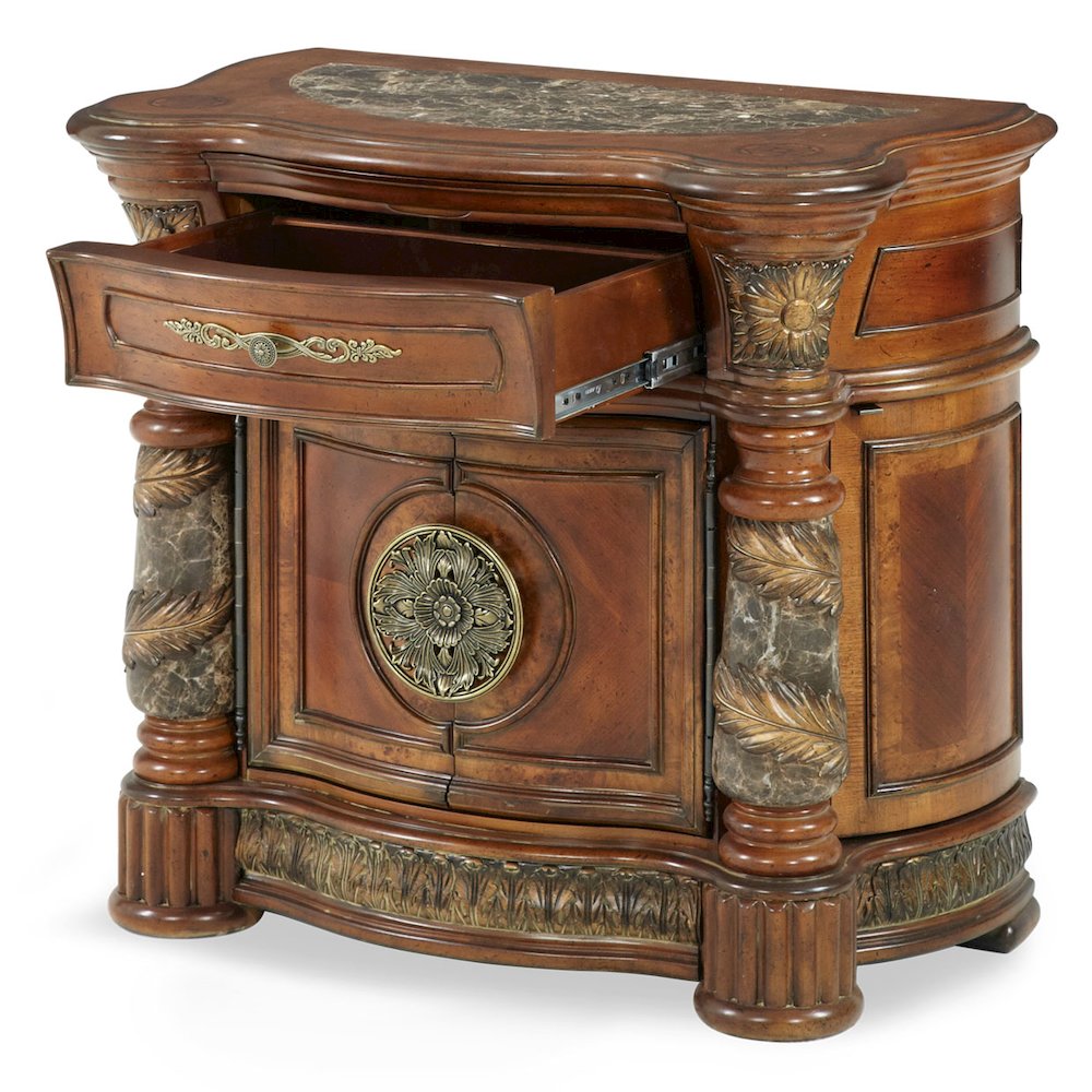 Villa Valencia Bedside Chest with Mirror - Classic Chest