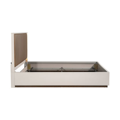 Pavira Eastern King Bed with LED Lights - Walnut