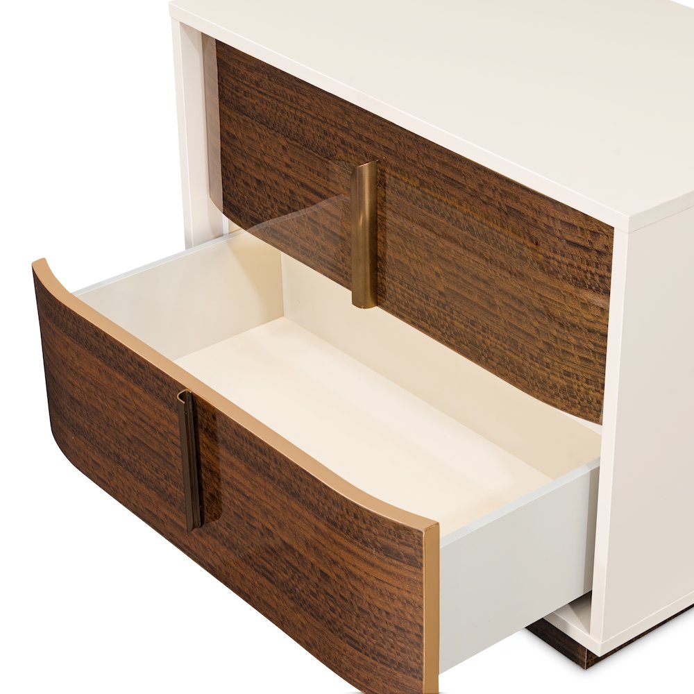 Pavira 2-Drawer Nightstand - Walnut