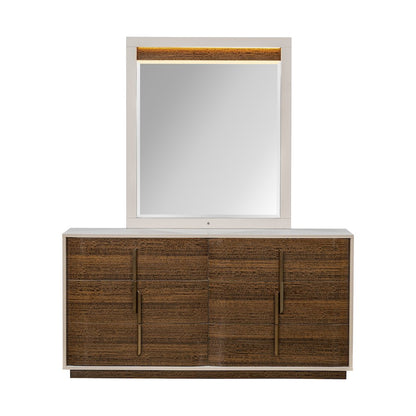 Pavira Dresser with Mirror - Walnut