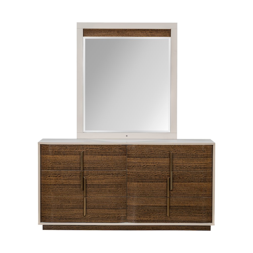 Pavira Dresser with Mirror - Walnut