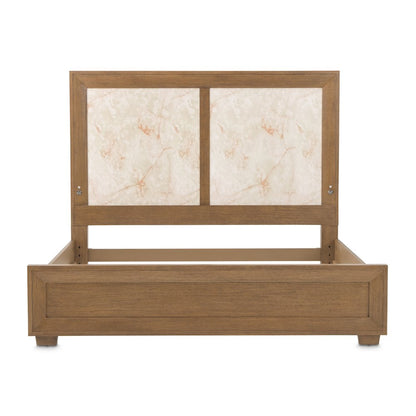 Portrait Eastern King Panel Bed with LED Lights - Sienna Brown