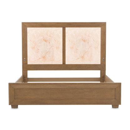 Portrait Eastern King Panel Bed with LED Lights - Sienna Brown