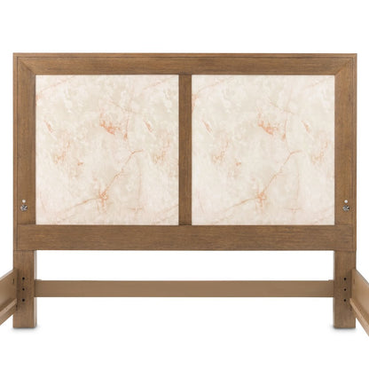 Portrait Queen Panel Bed with LED Lights - Sienna Brown