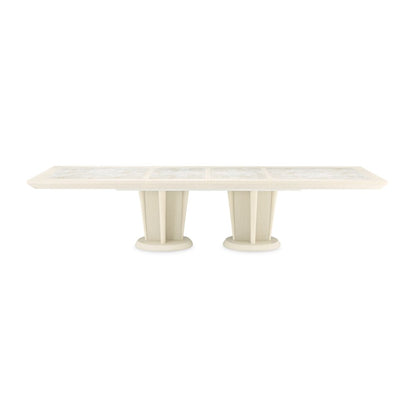 Portrait Rectangular Dining Table - Alabaster White