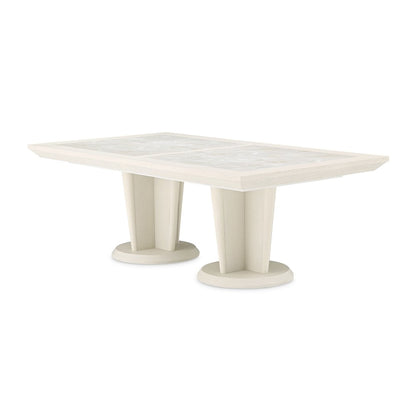 Portrait Rectangular Dining Table - Alabaster White