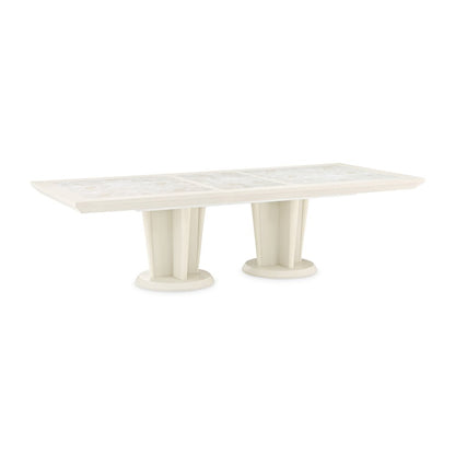 Portrait Rectangular Dining Table - Alabaster White