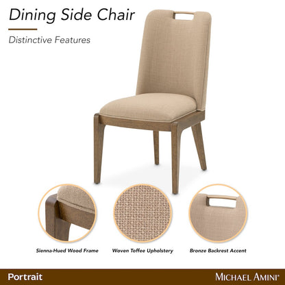 Portrait Dining Side Chair, Set of 2 - Toffee/Sienna Brown