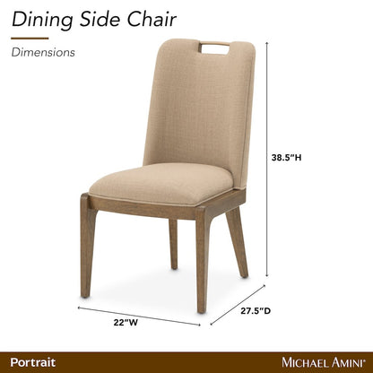 Portrait Dining Side Chair, Set of 2 - Toffee/Sienna Brown