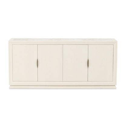 Portrait Sideboard with Lightup Top - Alabaster White