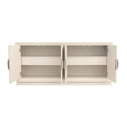 Portrait Sideboard with Lightup Top - Alabaster White