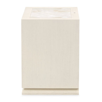 Portrait 2-Drawer Nightstand with LED Lights - Alabaster White