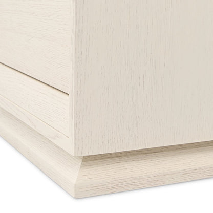 Portrait 2-Drawer Nightstand with LED Lights - Alabaster White