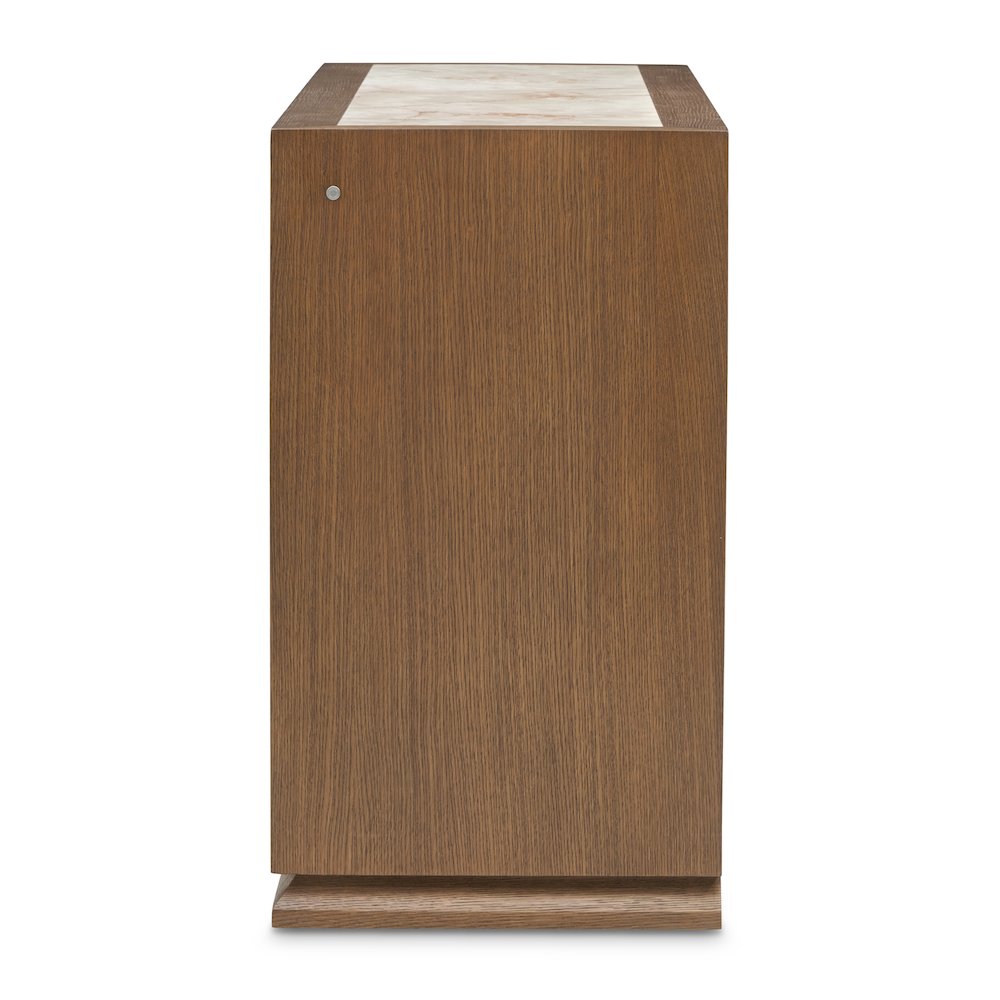 Portrait Small Dresser with LED Lights - Sienna Brown