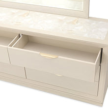 Portrait Dresser with LED Lights - Alabaster White