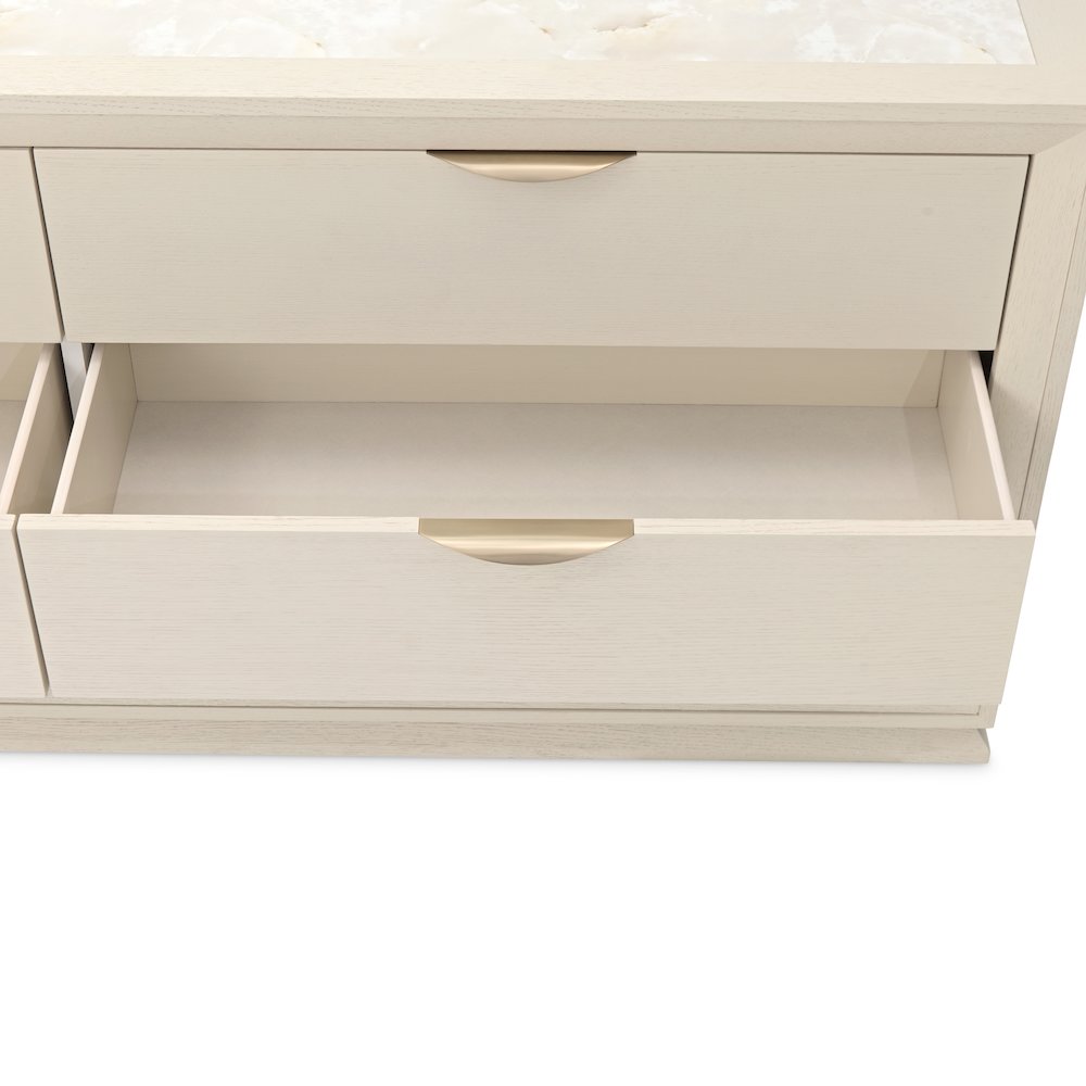 Portrait Dresser with Mirror - Alabaster White
