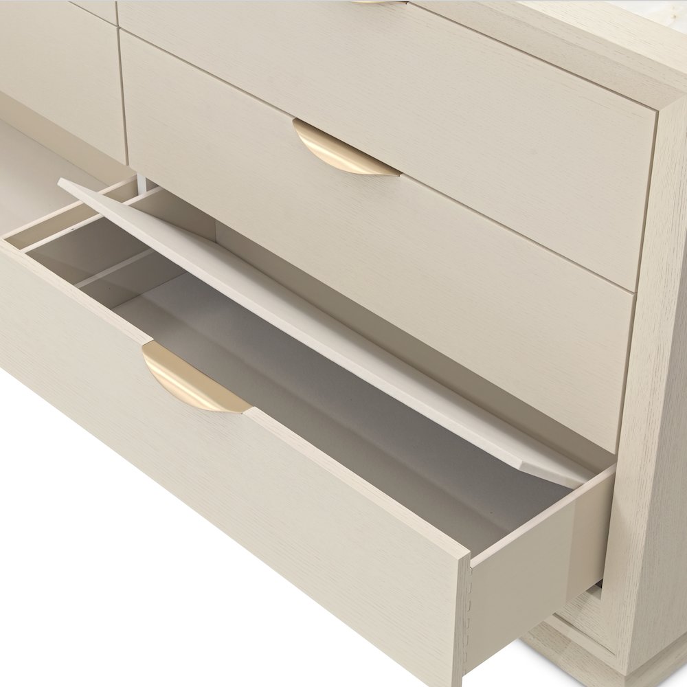 Portrait Dresser with Mirror - Alabaster White