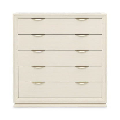 Portrait 5-Drawer Chest with LED Lights - Alabaster White