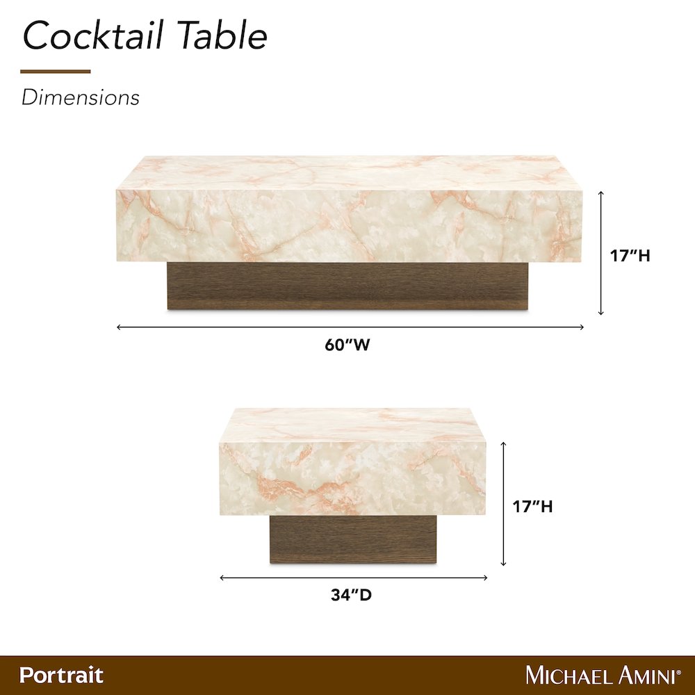 Portrait Cocktail Table - Sienna Brown
