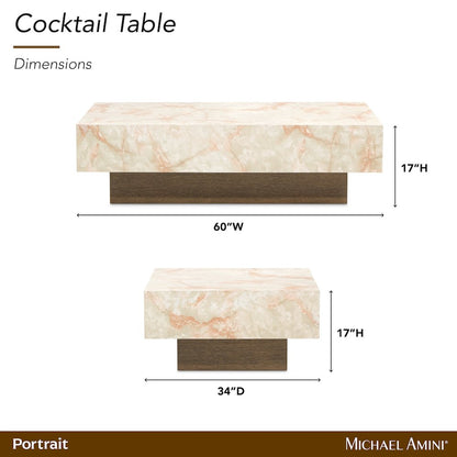 Portrait Cocktail Table - Sienna Brown