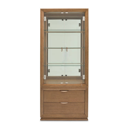 Portrait Display Cabinet - Sienna Brown