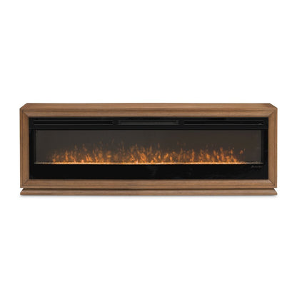 Portrait Fireplace with Electric Insert - Sienna Brown