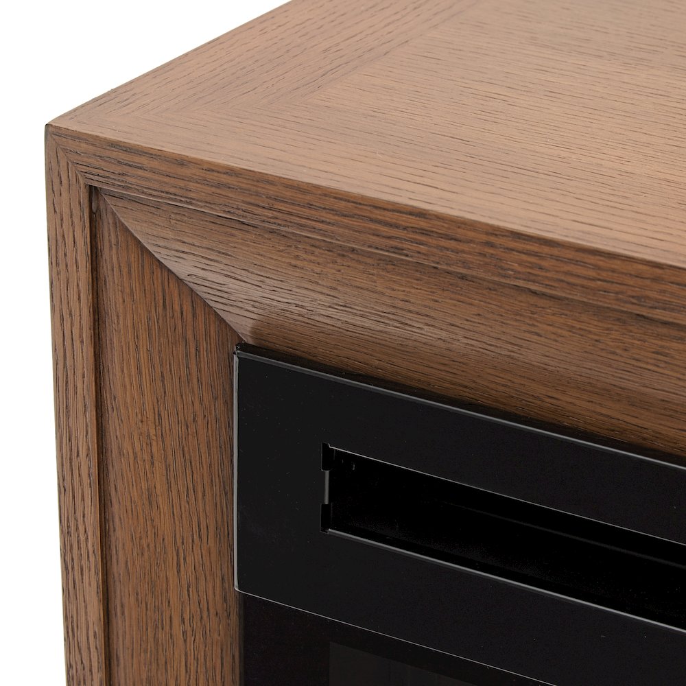 Portrait Fireplace with Electric Insert - Sienna Brown