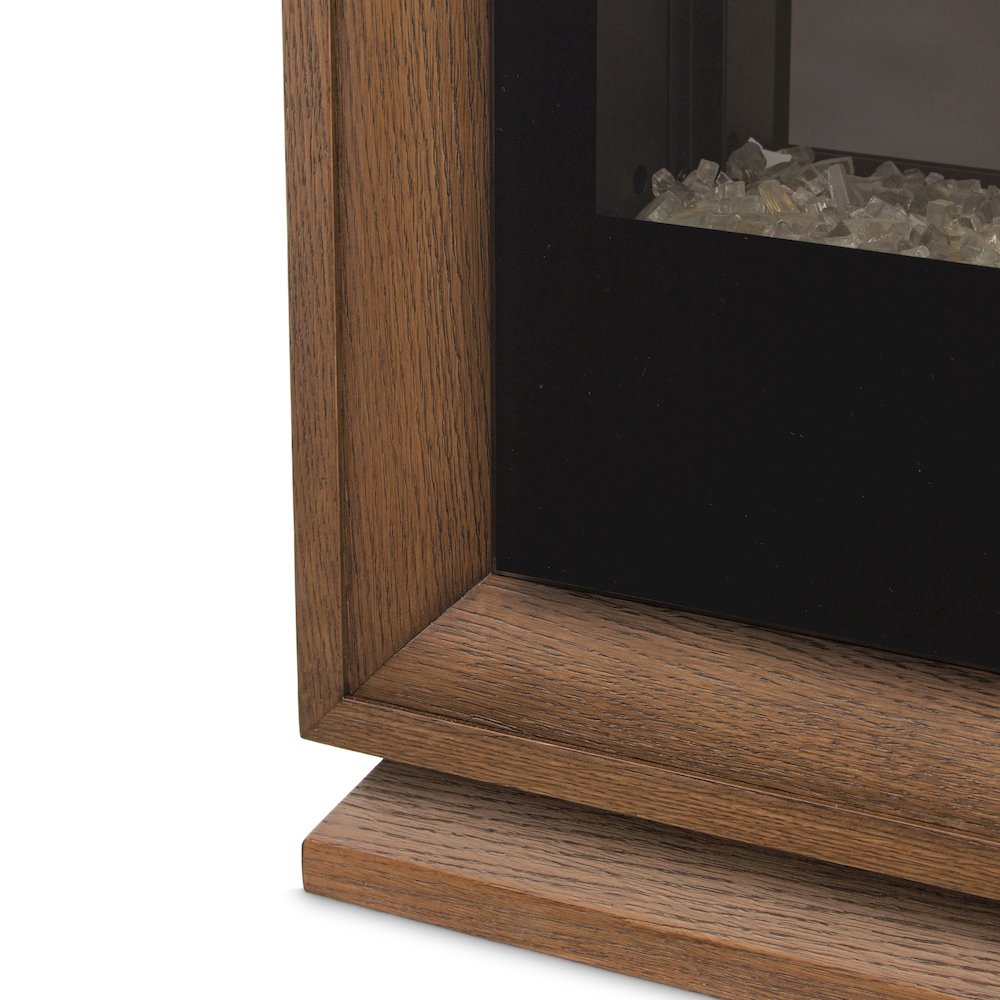 Portrait Fireplace with Electric Insert - Sienna Brown