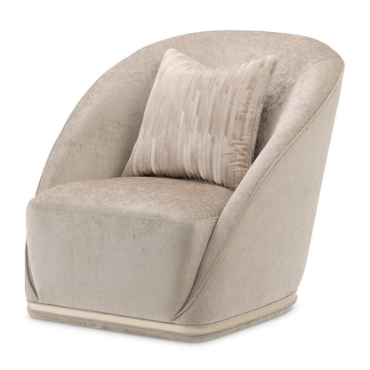 La Rachelle Swivel Accent Chair - Lustre/Champagne