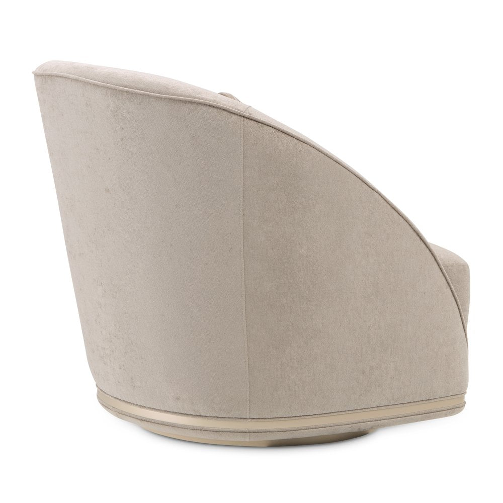 La Rachelle Swivel Accent Chair - Lustre/Champagne