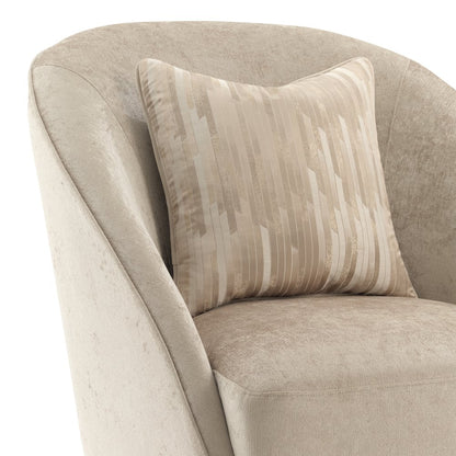 La Rachelle Swivel Accent Chair - Lustre/Champagne
