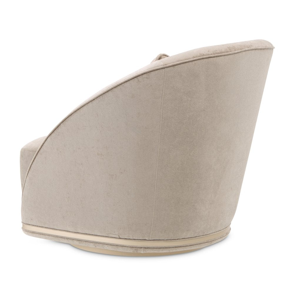 La Rachelle Swivel Accent Chair - Lustre/Champagne