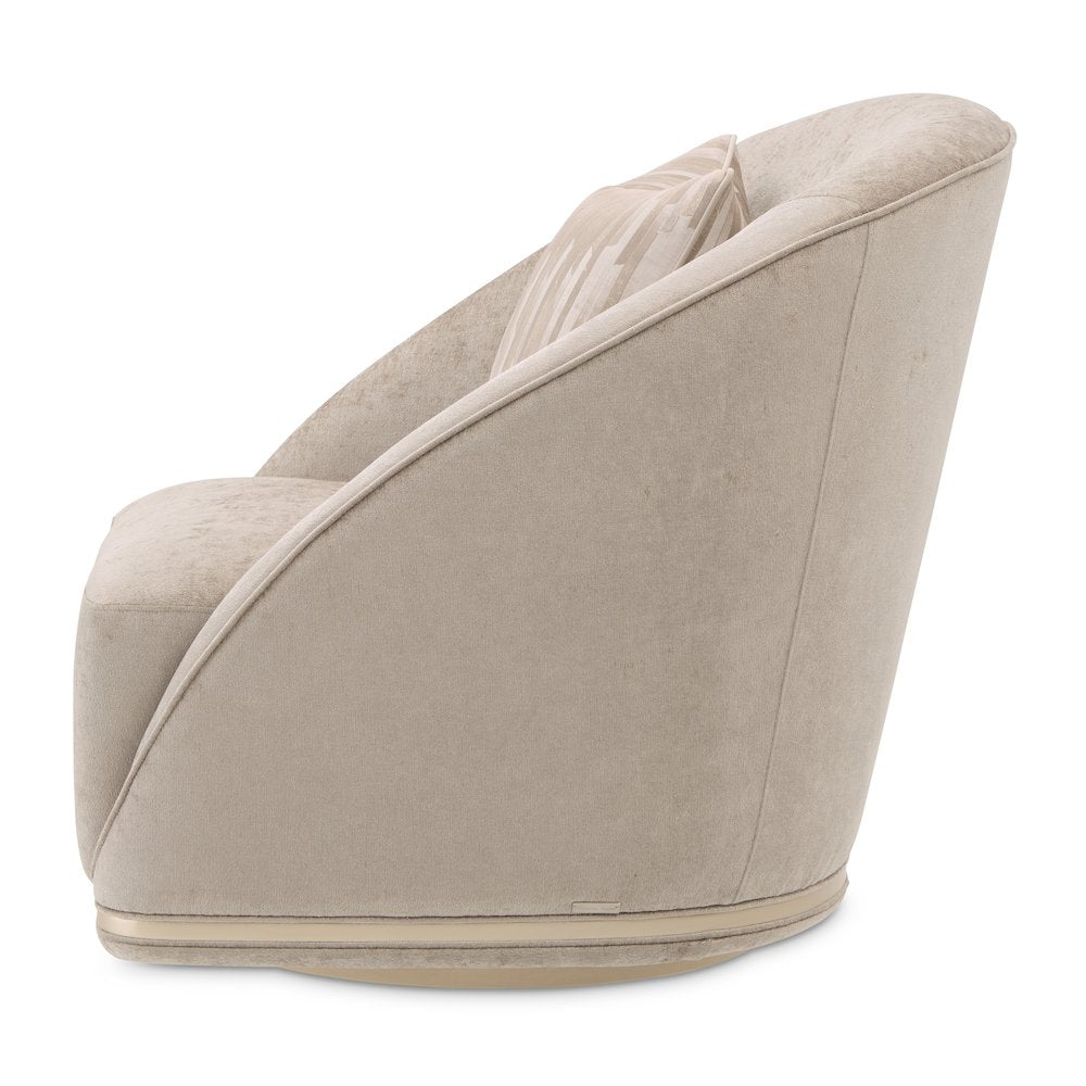 La Rachelle Swivel Accent Chair - Lustre/Champagne