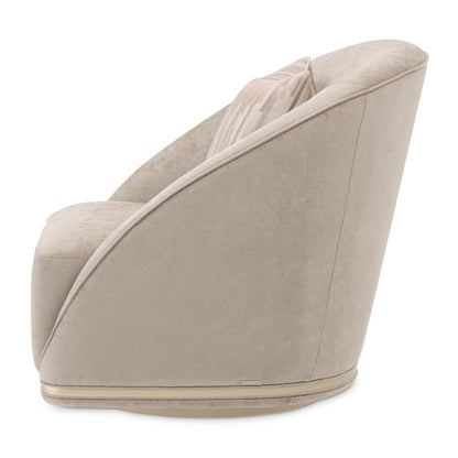 La Rachelle Swivel Accent Chair - Lustre/Champagne