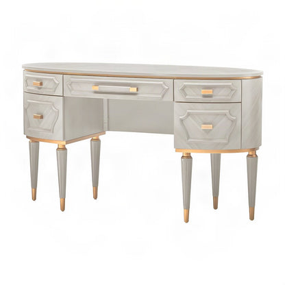 Starlight Canyon Home Vanity Table with Organized Drawer Storage, Dove Gray